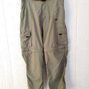 Suisse Sport Mens XL Pants Green Convertible Nylon Outdoor Lightweight. MP-20